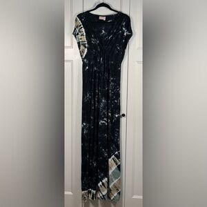 Chic Tie-Dye Swim Coverup in Blue, Green and White